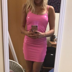 Pink Latex Party Dress
